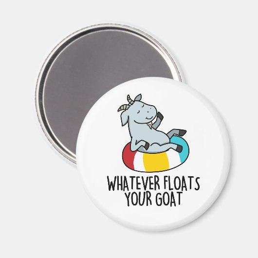 何が山羊の犬をおもしろい浮かべても マグネット (正面/裏面)