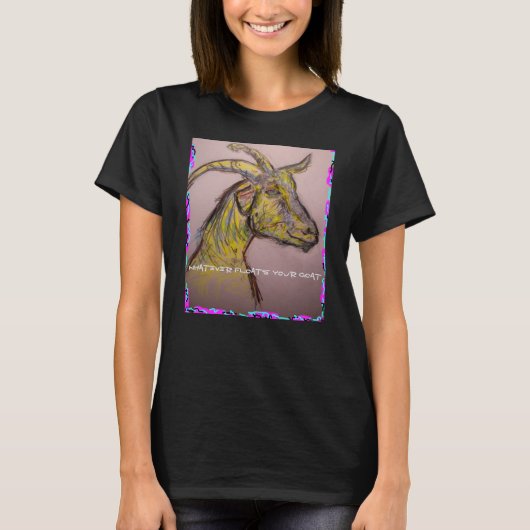 何が山羊を浮かべようとも Tシャツ (正面)