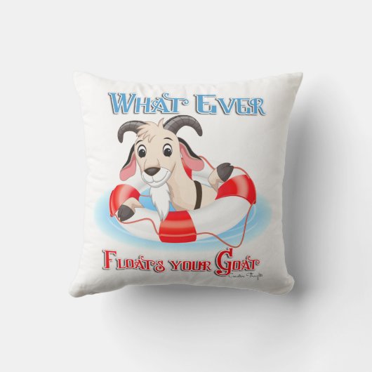 何が山羊を浮かべようと クッション (裏面)