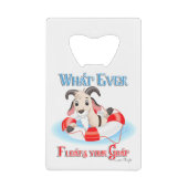 何が山羊を浮かべようと クレジットカード栓抜き (正面)