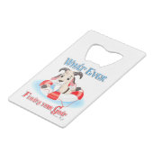 何が山羊を浮かべようと クレジットカード栓抜き (正面アングル)