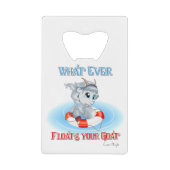 何が山羊を浮かべようと クレジットカード栓抜き (正面)