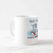 何が山羊を浮かべようと コーヒーマグカップ (正面左)