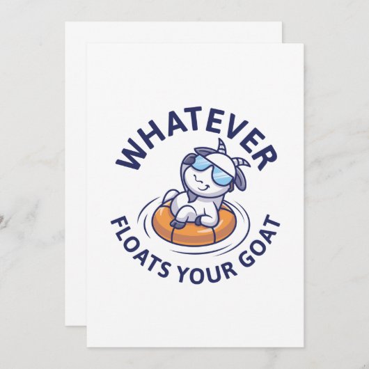 何が山羊を浮かべようと サンキューカード (正面/裏面)