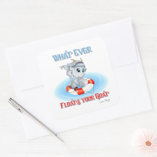 何が山羊を浮かべようと スクエアシール (封筒)