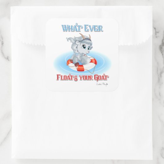 何が山羊を浮かべようと スクエアシール (バッグ)