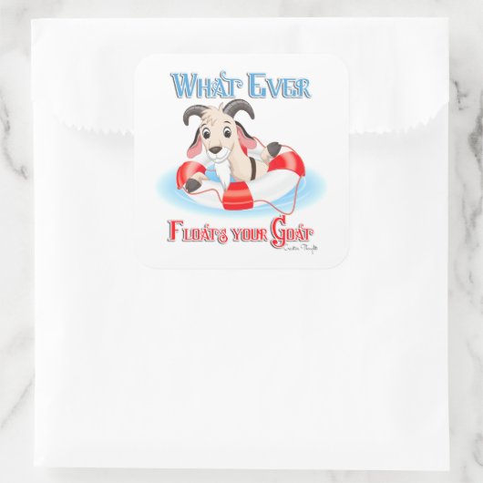 何が山羊を浮かべようと スクエアシール (バッグ)