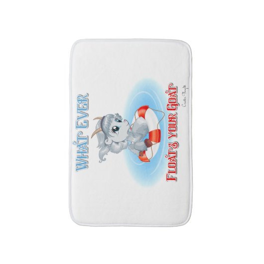 何が山羊を浮かべようと バスマット (正面縦)