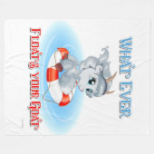 何が山羊を浮かべようと フリースブランケット (正面(横))