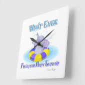 何が幸せな象を浮かべても スクエア壁時計 (傾斜)