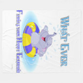 何が幸せな象を浮かべても フリースブランケット (正面(横))