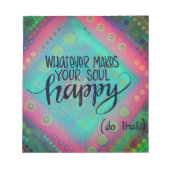 何が幸せになろうとかわいらし ノートパッド (正面)