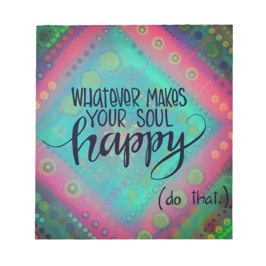 何が幸せになろうとかわいらし ノートパッド (正面)