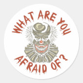 何が怖いラウンドクラシックステッカー ラウンドシール (正面)