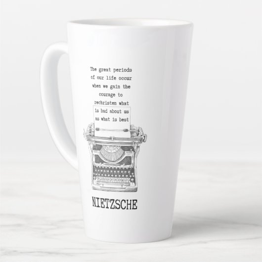 何が悪いのか再クリスネ最高の引用文Nietzsche カフェラテマグ (左アングル)