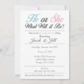 何が明らかになるパーティの招待状 招待状 (正面)