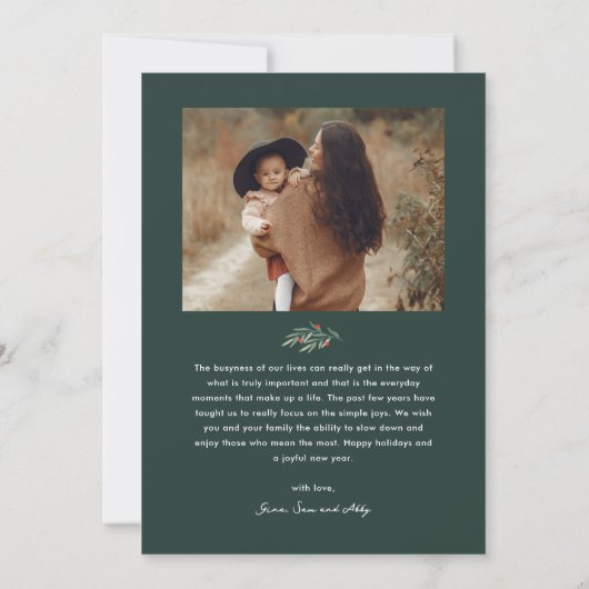 何が最も重要な写真シンプルクリスマス シーズンカード (裏面)