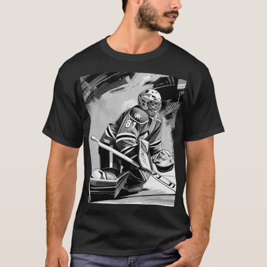 何が来ても対応可能 - アイスホッケーのゴールキーパー Tシャツ (正面)