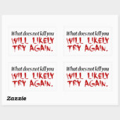 何が殺さない… 長方形シール (シート)