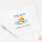 何が浮かんでもゴムのダッキー(アヒルちゃん) スクエアシール (封筒)