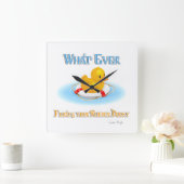 何が浮かんでもゴムのダッキー(アヒルちゃん) スクエア壁時計 (ホーム)