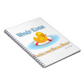 何が浮かんでもゴムのダッキー(アヒルちゃん) ノートブック (右側)