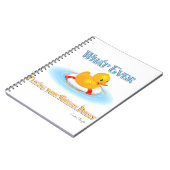 何が浮かんでもゴムのダッキー(アヒルちゃん) ノートブック (左側)