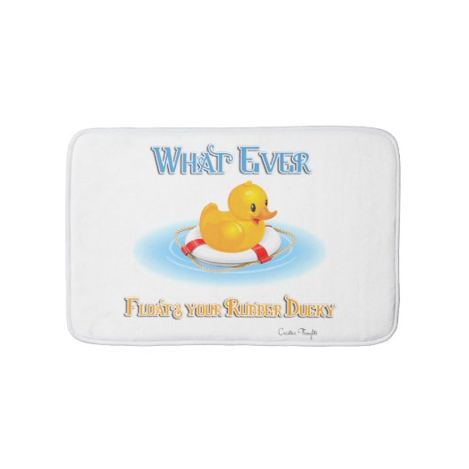 何が浮かんでもゴムのダッキー(アヒルちゃん) バスマット (正面)