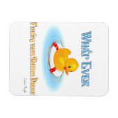 何が浮かんでもゴムのダッキー(アヒルちゃん) マグネット (横)