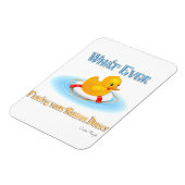 何が浮かんでもゴムのダッキー(アヒルちゃん) マグネット (左側)