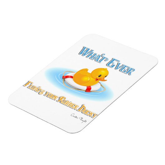 何が浮かんでもゴムのダッキー（アヒルちゃん） マグネット (左側)