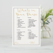 何が白いブライダルシャワー 招待状 (スタンド正面)