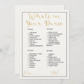 何が白いブライダルシャワー 招待状 (正面/裏面)