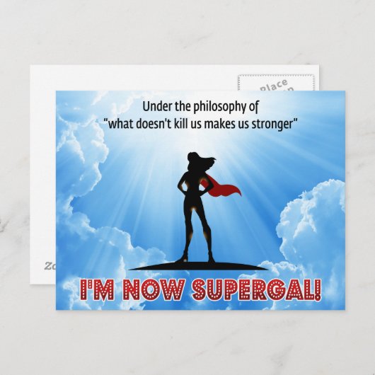 何が私たちを殺さない私たちを強くする! ポストカード (正面/裏面)