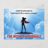 何が私たちを殺さない私たちを強くする! ポストカード (正面)