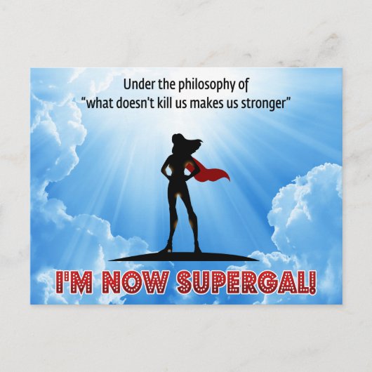 何が私たちを殺さない私たちを強くする！ ポストカード (正面)