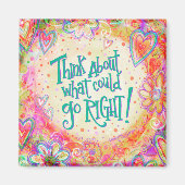 何が行くことができ右引用文かわいらしハートボホ マグネット (正面)