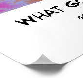 何が行のまわりにく来のまわりに、青いバージョン ポスター (角)