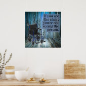 何が見える？車椅子 ポスター (キッチン)