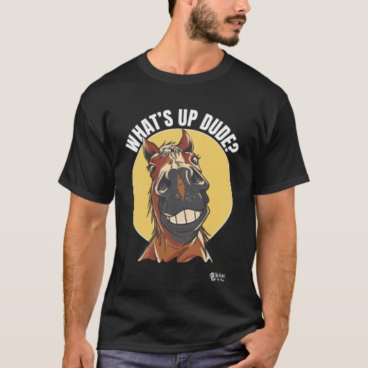 何が起きたんだ？黒の色 Tシャツ (正面)