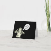 「何が起きているか?!/ちょうどチェックインする/漫画の男 カード (正面)