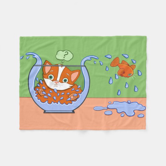 何が起きているか フリースブランケット (正面(横))