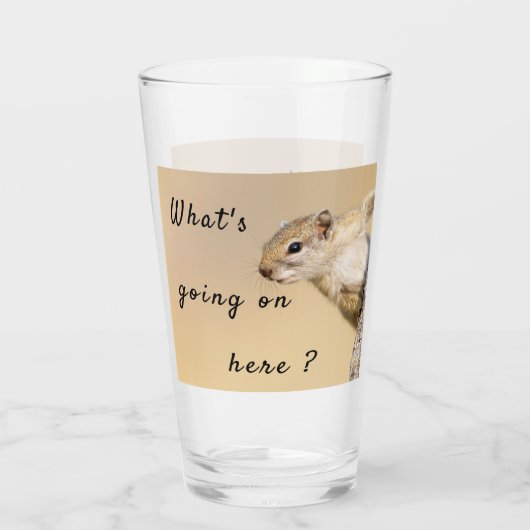 何が起こっているこのリスの写真と文字 タンブラーグラス (裏面)