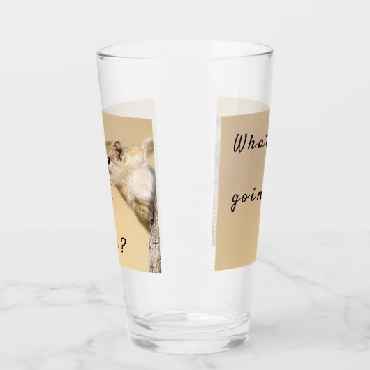 何が起こっているこのリスの写真と文字 タンブラーグラス (左)