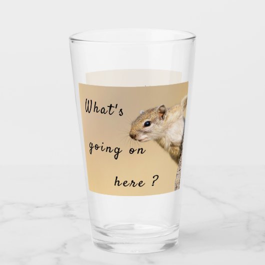 何が起こっているこのリスの写真と文字 タンブラーグラス (正面)