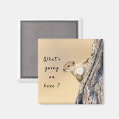 何が起こっているこのリスの写真と文字 マグネット (正面/裏面)