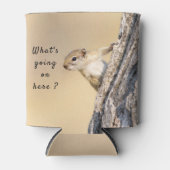 何が起こっているこのリスの写真と文字 缶クーラー (正面)