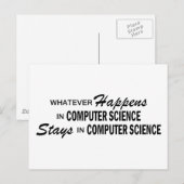 何が起こっても – コンピュータ科学 ポストカード (正面/裏面)
