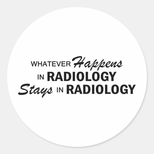 何が起こっても – 放射線学 ラウンドシール (正面)