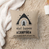 何が起こるかキャンプおもしろいキャンパー引用文 クッション (ブランケット)